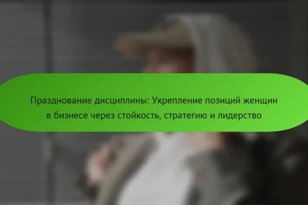 Празднование дисциплины: Укрепление позиций женщин в бизнесе через стойкость, стратегию и лидерство