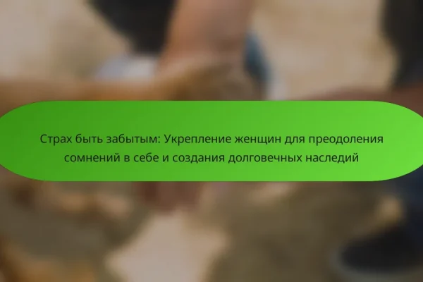 Страх быть забытым: Укрепление женщин для преодоления сомнений в себе и создания долговечных наследий