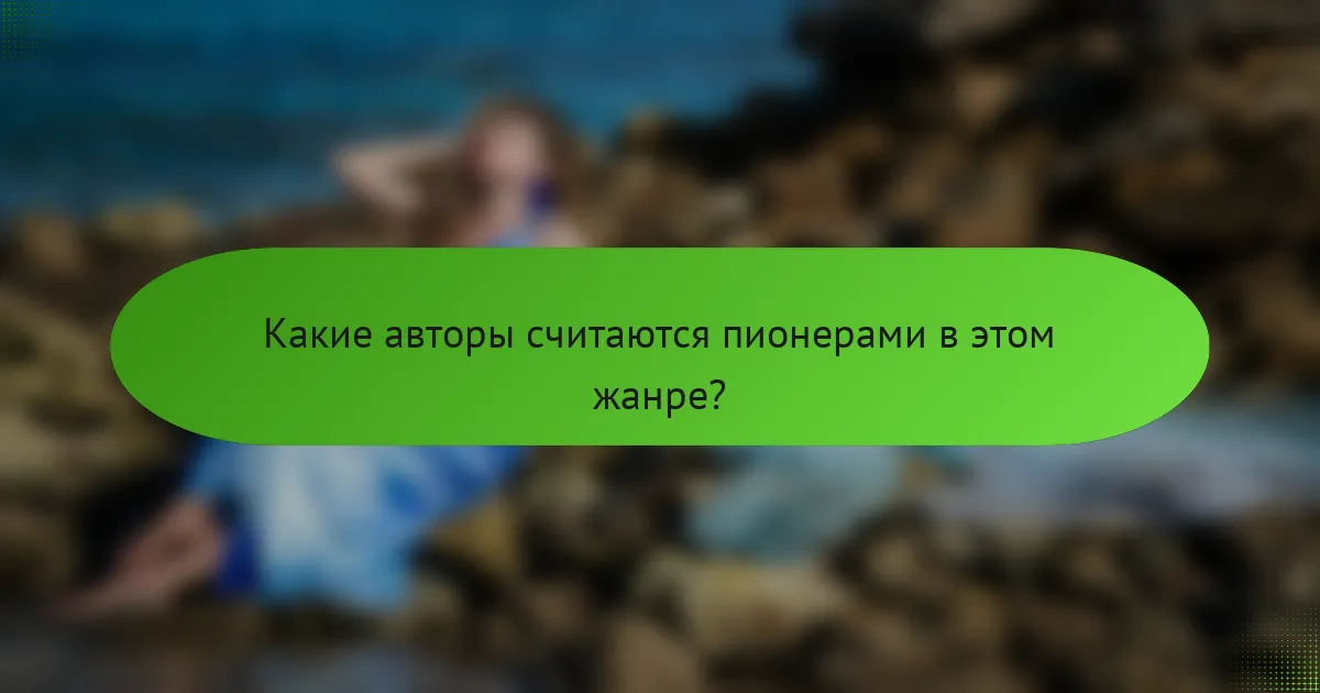 Какие авторы считаются пионерами в этом жанре?