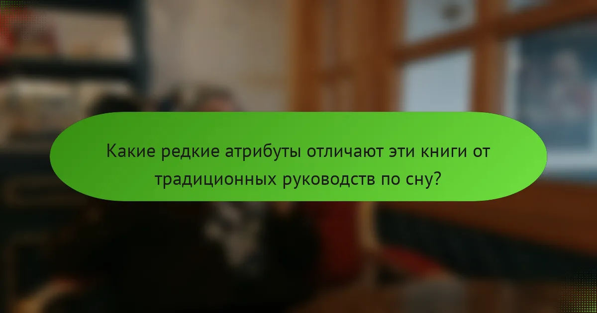 Какие редкие атрибуты отличают эти книги от традиционных руководств по сну?
