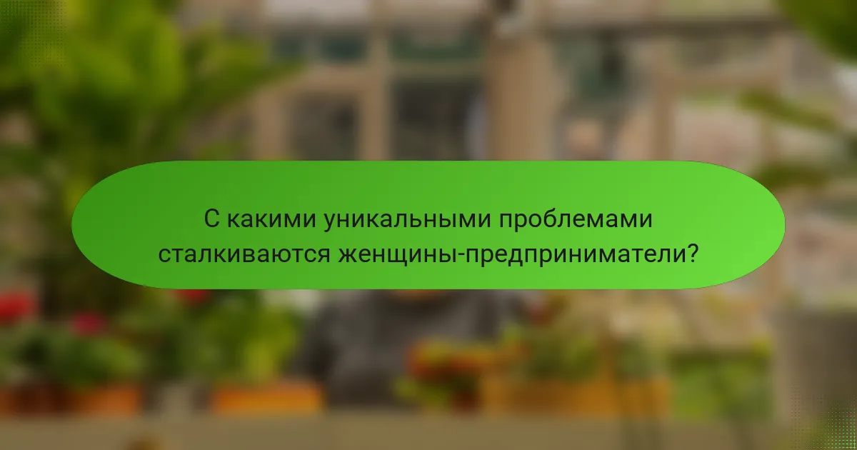 С какими уникальными проблемами сталкиваются женщины-предприниматели?